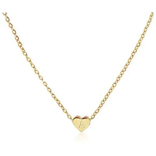 Tiny Heart Initial Gold Necklace Personalized 26 Letters Pendant Necklace Gifts for Women Girls
