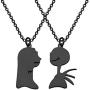 ENSIANTH The Nightmare Before Christmas Inspired Gift Jack Sally Charm Necklace Couple Gift Set Halloween Jewelry