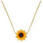 Dainty Sunflower Necklace Cute Necklace You are My Sunshine Vintage Pendant Jewelry Garden Daisy Sun Flower Handmade Birthday Gifts for Her Women Teen Girls Wife Sister Mom Daughter Friendship