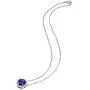 Sterling Silver Genuine, Created or Simulated Gemstone and White Topaz Halo Slide Pendant Necklace for Women Girls Sterling Silver Genuine, Created or Simulated Gemstone and White Topaz Halo Slide Pendant Necklace for Women Girls