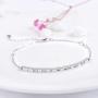 IOHUPCI Sterling Silver Bracelet Gift For Women Girl Daughter Sister Mother Friends - Engraved Inspirational Charm Bracelets Adjustable Bangle Jewelry