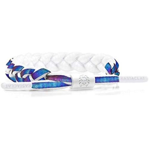Rastaclat Mens Braided Bracelet, 100% Polyester - Medium/Large