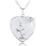 Top Plaza Natural Healing Crystals Heart Pendant Necklaces Reiki Quartz Gemstone Jewelry for Womens Girls