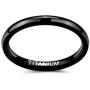 TIGRADE Black Titanium Ring 2mm 4mm 6mm 8mm Dome High Polished Wedding Band Size 4-15