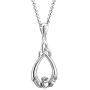 Irish Claddagh Necklace Sterling Silver Hallmarked at Irish Assay Office in Dublin Castle Available In 18”, 20” and 24” Lengths with 2” Extension Chain & Easy to Use Lobster Clasp Made in Ireland