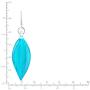 SUVANI Sterling Silver Hand Blown Glass Art Jewelry Leaf Curvy Long Dangle Earrings, Color Variations
