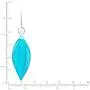 SUVANI Sterling Silver Hand Blown Glass Art Jewelry Leaf Curvy Long Dangle Earrings, Color Variations
