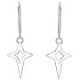 JO WISDOM Women Star Earrings,925 Sterling Silver Leverback Dangle & Drop Earrings,Jewelry for Women(Polar Star)