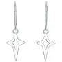 JO WISDOM Women Star Earrings,925 Sterling Silver Leverback Dangle & Drop Earrings,Jewelry for Women(Polar Star)