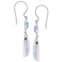 Silpada Paradise Found Natural Blue Lace Agate and Quartz Drop Earrings in Sterling Silver