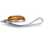 Honey Amber Sterling Silver Oval Pendant