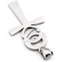 GUNGNEER Coptic Ancient Egyptian Talisman Amulet Ankh Cross Pendant Eye of Horus Necklace Stainless Steel Jewelry