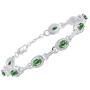 RYLOS Jewelry For Women Sterling Silver Designer Halo Tennis Bracelet, Dangling Earrings & Necklace Gemstone W/Diamonds Adjustable 7''-8'' Wrist & 18'' Chain 6X4MM Birthstone Womens Jewelry Matching
