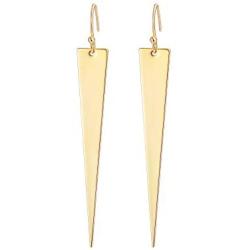 Geometric Triangle Rectangle Dangle Earrings for Women 18K Gold Plated Drop Minimalist Costume Jewelry
