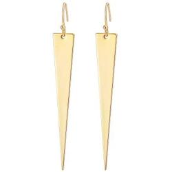 Geometric Triangle Rectangle Dangle Earrings for Women 18K Gold Plated Drop Minimalist Costume Jewelry