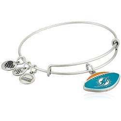 Alex and Ani Color Infusion Miami Dolphins Football II Bangle