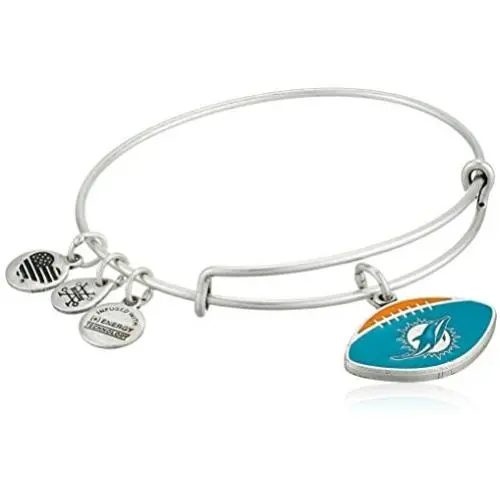 Alex and Ani Color Infusion Miami Dolphins Football II Bangle Alex and Ani Color Infusion Miami Dolphins Football II Bangle