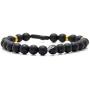Xusamss Fashion 8MM Matte Agate Beads Bracelet Cross Elastic Link Bracelet,7 1/2 Wrist