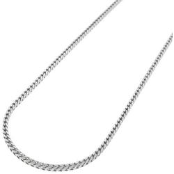 Authentic Solid Sterling Silver Franco Box Link .925 Rhodium Necklace Chains 1MM - 5.5MM, Silver Chain for Men & Women, Made In Italy, Next Level Jewelry