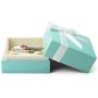 Woodten Small Hard Gift Box Set Jewelry Gift Boxes for Ring Earring Jewelry with Creative Bowknot(Bracelet Box)