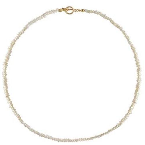 Cowlyn Pearl Necklace Baroque Cultured Strands Short Dainty Choker Tiny Chain Delicate Handmade Vintage Christmas Valentine Gift Packaging Jewelry Women Girls