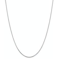 Newborn Jewellery 925 Sterling Silver Durable Italian Box Chain Necklace Rhodium Plated 0.9mm (16.5''-21.7'')