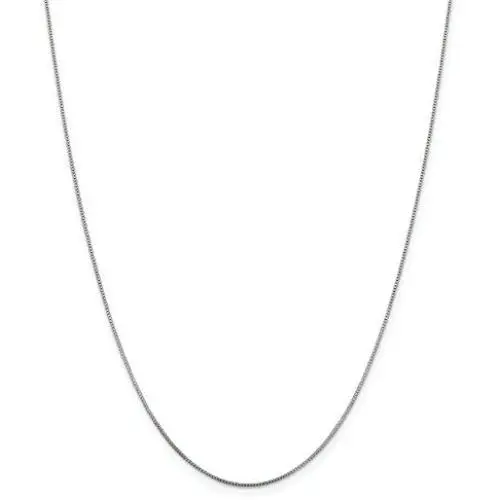 Newborn Jewellery 925 Sterling Silver Durable Italian Box Chain Necklace Rhodium Plated 0.9mm (16.5''-21.7'') Newborn Jewellery 925 Sterling Silver Durable Italian Box Chain Necklace Rhodium Plated 0.9mm (16.5''-21.7'')