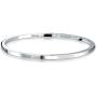 Personalized Engravable Plain Solid Flat Round Stackable Smooth Polished Bangle Bracelet For Women 925 Sterling Silver