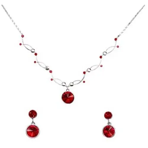Faship Gorgeous Swarovski Rhinestone Crystal Floral Necklace Earrings Set Faship Gorgeous Swarovski Rhinestone Crystal Floral Necklace Earrings Set