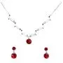 Faship Gorgeous Swarovski Rhinestone Crystal Floral Necklace Earrings Set Faship Gorgeous Swarovski Rhinestone Crystal Floral Necklace Earrings Set
