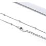 ChicSilver 925 Sterling Silver Ankle Bracelet for Women, Simple Durable Cuban Link/Figaro/Twist Rope Chain Anklets for Beach Party(with Gift Box)
