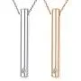 Sllaiss 2 pcs Cremation Jewelry Crystals from Austria Stainless Steel Black Silver Tone Bar Urn Pendant Memorial Ashes Keepsake Exquisite Necklace