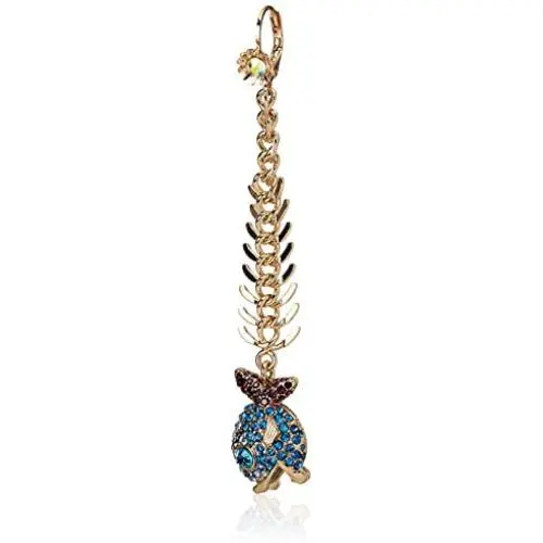 Betsey Johnson Pave Fish Linear Earrings Betsey Johnson Pave Fish Linear Earrings