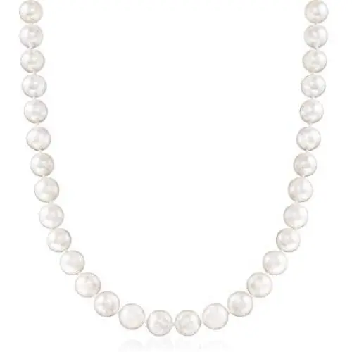 Ross-Simons 10-11mm Cultured Pearl Necklace With Sterling Silver Magnetic Clasp Ross-Simons 10-11mm Cultured Pearl Necklace With Sterling Silver Magnetic Clasp