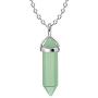 6 Facet Natural Prism Stone Rose Quartz Pendant Necklace Adjustable Hexagonal Crystal Pointed Wire Wrapped Healing Necklace for Men Women Girl Boy Geometric Jewelry Gift 6-7Pcs