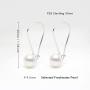 Pearl Drop Dangle Earrings for Women Sterling Silver White Real Freshwater Cultured Pearl Earrings COMOTO Jewelry