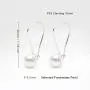 Pearl Drop Dangle Earrings for Women Sterling Silver White Real Freshwater Cultured Pearl Earrings COMOTO Jewelry