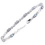 RYLOS Bracelets for Women 925 Silver XO Hugs & Kisses Tennis Bracelet Gemstone & Genuine Diamonds Adjustable to Fit 7''-8'' Wrist, 10 Gorgeous 6X4MM Jewelry for Women Friendship Bracelets