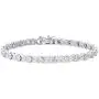 Dazzlingrock Collection 0.50 Carat (ctw) Round White Diamond Ladies XO Tennis Bracelet 1/2 CT, Sterling Silver