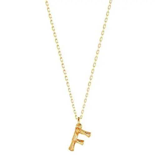 Bamboo Initial Necklace, 18K Gold Plated Stainless Steel Small Initial Necklace Personalized Letter Necklace Monogram Name Necklace for Women Girls
