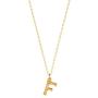 Bamboo Initial Necklace, 18K Gold Plated Stainless Steel Small Initial Necklace Personalized Letter Necklace Monogram Name Necklace for Women Girls