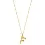 Bamboo Initial Necklace, 18K Gold Plated Stainless Steel Small Initial Necklace Personalized Letter Necklace Monogram Name Necklace for Women Girls