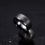 King Will Basic 6mm 7mm 8mm 9mm 10mm Men Wedding Black Tungsten Ring Matte Finish Beveled Polished Edge Comfort Fit