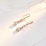 SWEETV Wedding Cubic Zirconia Earrings for Women, Brides, Bridesmaids -Teardrop Crystal Rhinestones Dangle Earrings
