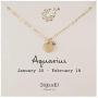 StyledU Dainty Zodiac Necklace 14k Gold Filled Astrology Mini Disc with Birthstone Necklace Constellation Horoscope Necklace Birthday Gifts for Teen Girls and Women, 16” Chain