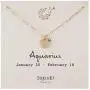 StyledU Dainty Zodiac Necklace 14k Gold Filled Astrology Mini Disc with Birthstone Necklace Constellation Horoscope Necklace Birthday Gifts for Teen Girls and Women, 16” Chain