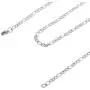 Edforce Stainless Steel Womens 3 mm Figaro Link Chain Necklace, 24''