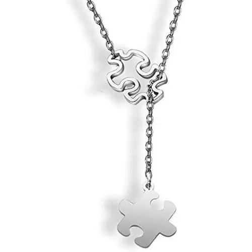 Autism Awareness Puzzle Lariat Necklace Motivational Autism Jewelry Encouragement Jigsaw Inspirational Gift for Autistic People(autism NL) Autism Awareness Puzzle Lariat Necklace Motivational Autism Jewelry Encouragement Jigsaw Inspirational Gift for Autistic People(autism NL)