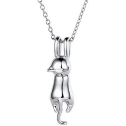 ChicSilver Lovely Cat Animal Necklace for Women Girls Hypoallergenic 925 Sterling Silver Cat Pendant Necklace Fashion Jewelry