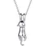 ChicSilver Lovely Cat Animal Necklace for Women Girls Hypoallergenic 925 Sterling Silver Cat Pendant Necklace Fashion Jewelry